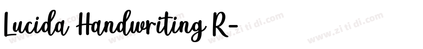 Lucida Handwriting R字体转换
